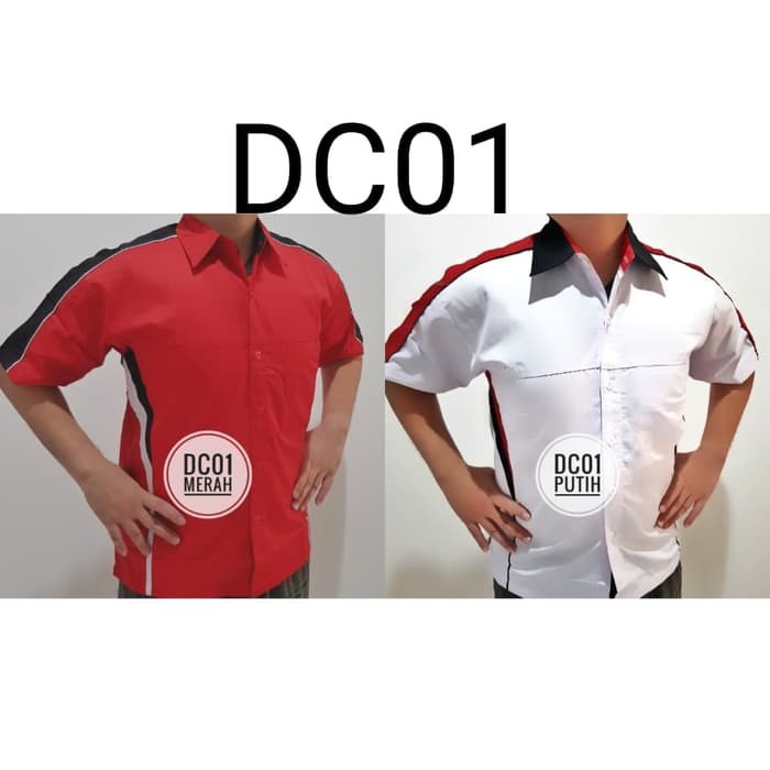 Terlaris Seragam Kombinasi Kemeja Baju Kerja Drill Baju PDH DC EP04 YT BMW -TERPERCAYA