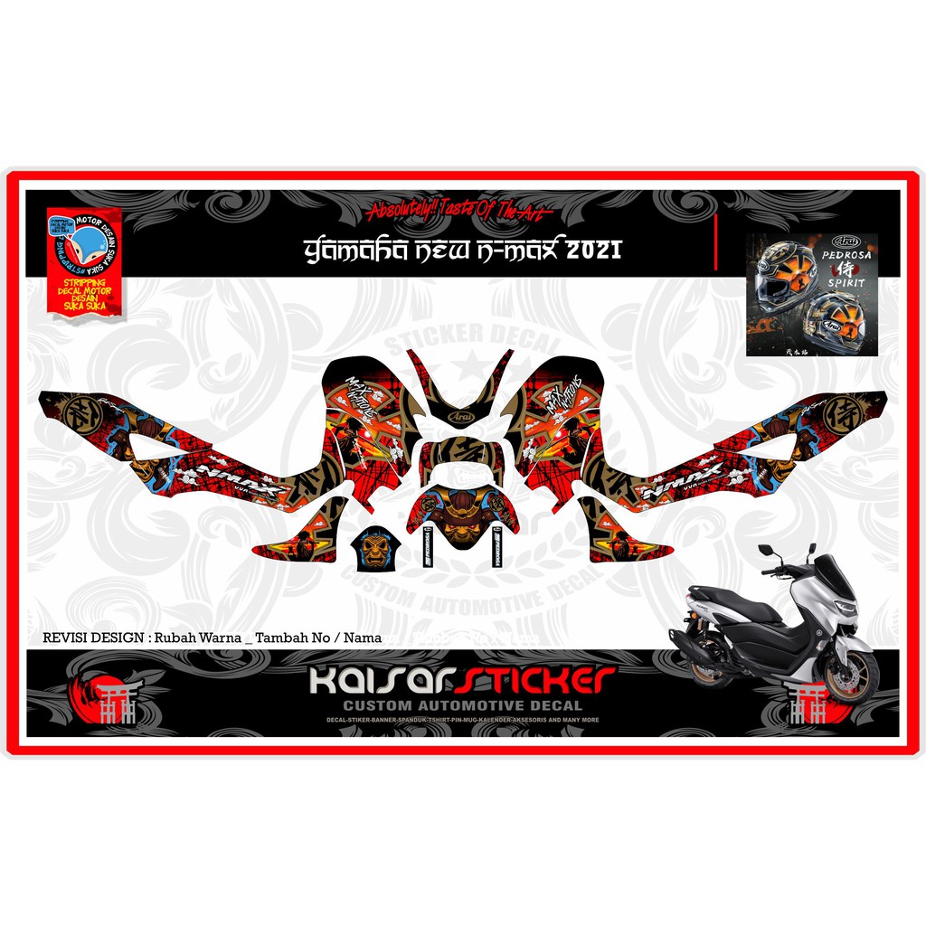 Decal Motor All New NMAX 155 ABS 2021 Pedrosa Helm