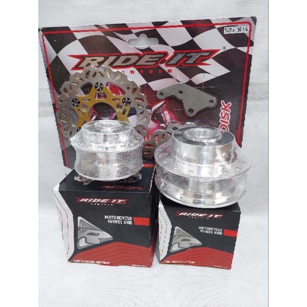 Tromol Satria Fu Depan Belakang set + piringan + Breket