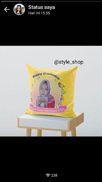Bantal Sofa Wedding | Bantal Foto Wedding Gift | Kado Pernikahan Ukuran 45x45