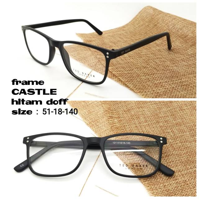 Frame Kacamata Trendy, Kaca mata Terbaru Castle, Kacamata Minus, Kaca mata Anti Radiasi, dan Plus