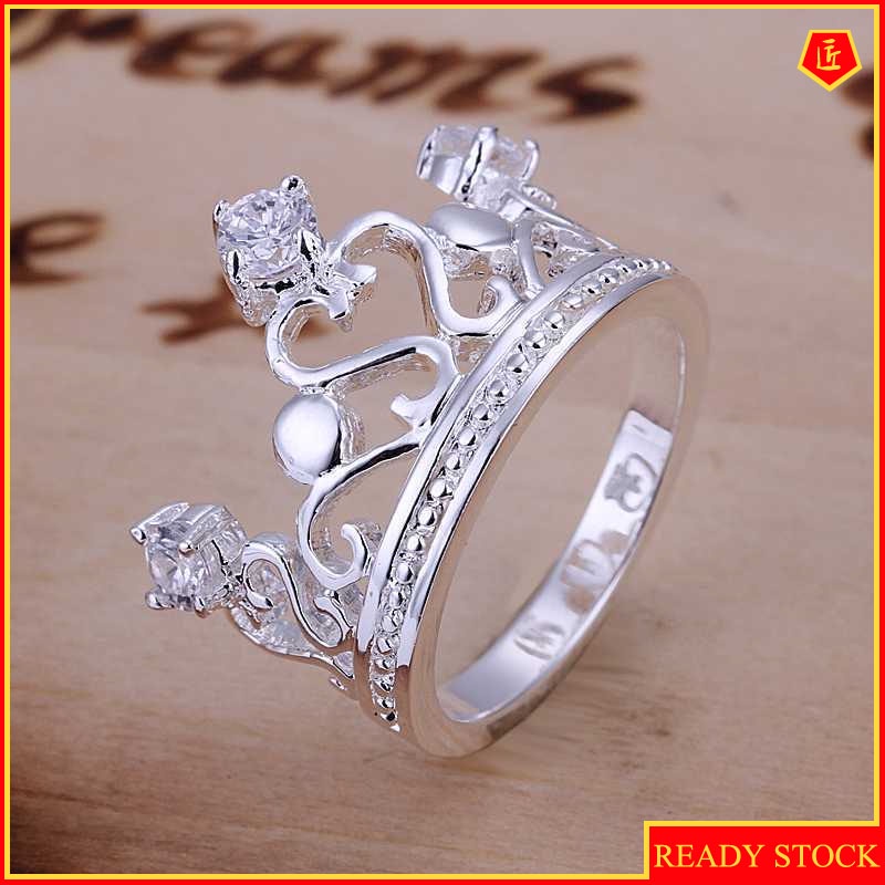 [Ready Stock]Fashion High-End Crown Diamond Ring