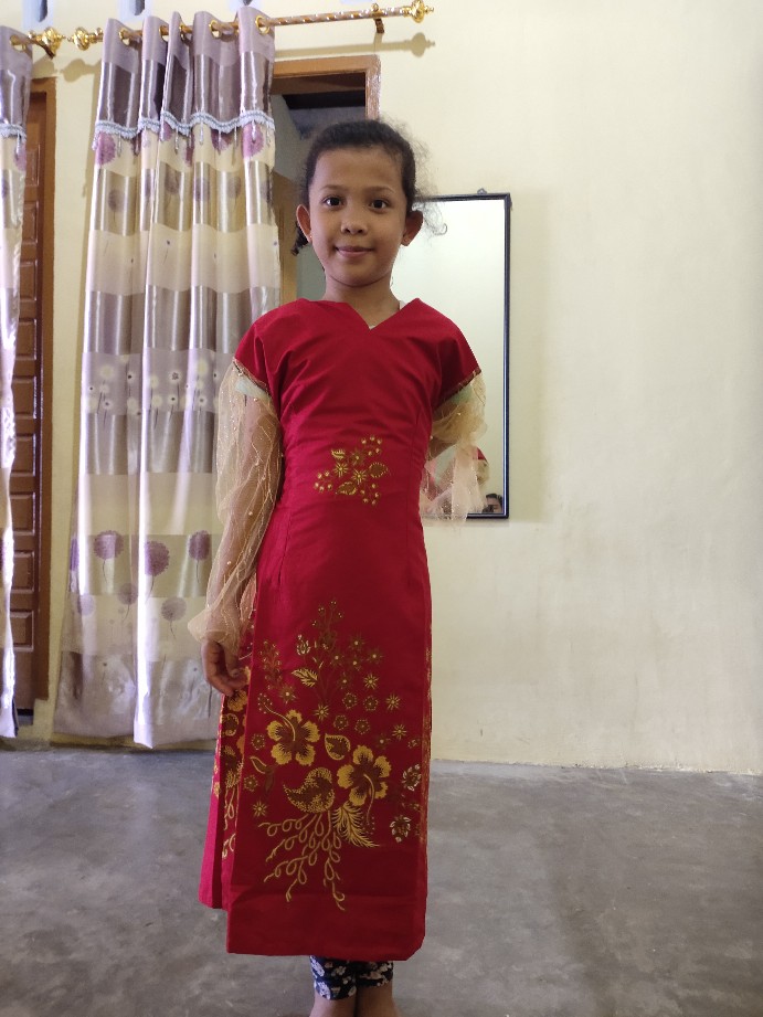 Dres Kombinasi Broklat Tile. Batik Solo