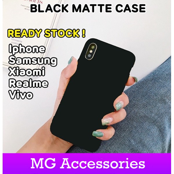 Softcase Realme C11 Case Cover Slim Black Matte Case Hitam Silikon Case Jelly