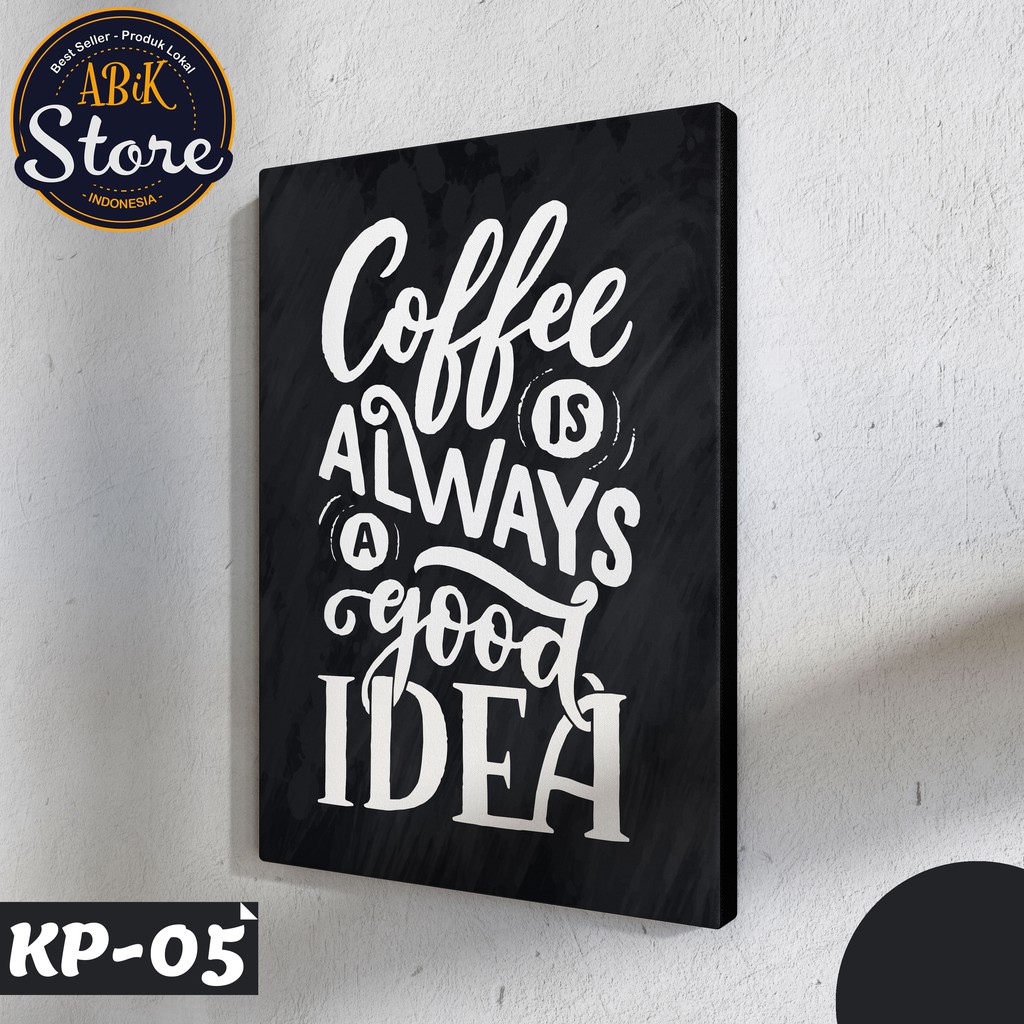 Hiasan Dinding Cafe Kopi / Dekorasi Dapur / Pajangan Rumah / Poster Kayu Tema Coffee / Abik Store