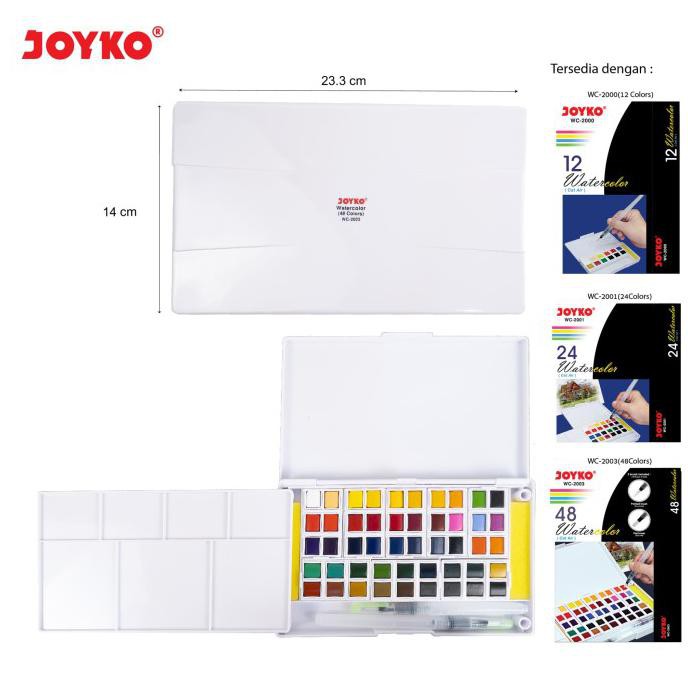

SALE WATERCOLOR CAT AIR JOYKO WC-2003 48 COLORS WARNA PERALATAN MELUKIS ART SET MENGGAMBAR