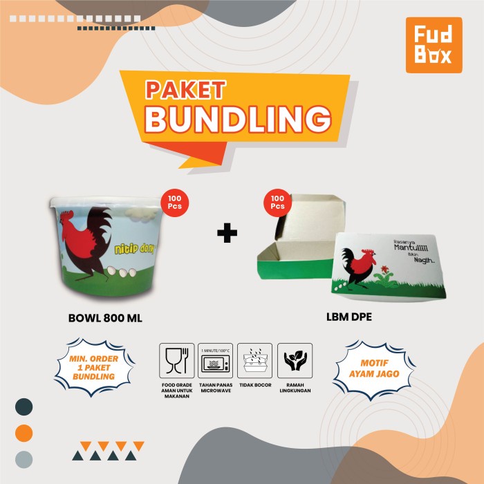 

✨ BISA COD ✨ PAKET BUNDLING PAPER BOWL + LBM DPE MOTIF KEKINIAN 200PCS - ILUSTRASI HTM