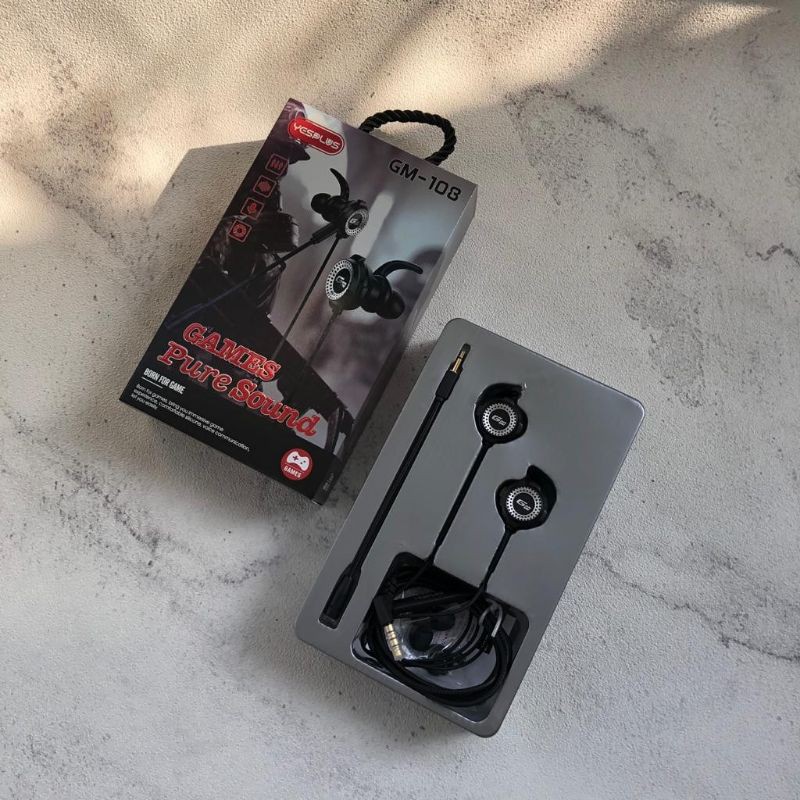 Headset Gaming YESPLUS GM-107 / GM-108 Pure Sound 2 Mic for Movie Games