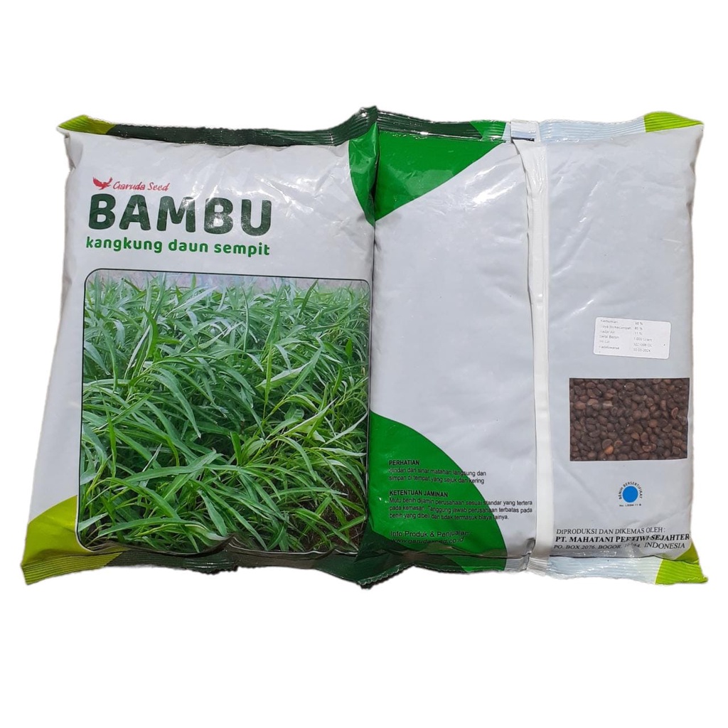 BENIH Kangkung BAMBU 1 Kg Bibit Sayuran Kangkung Daun Sempit Garuda Seed