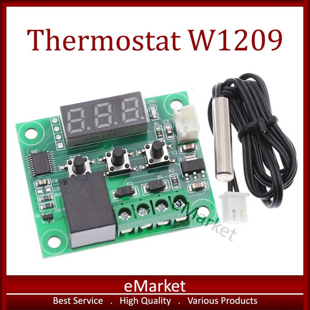 Thermostat W1209 Digital DC 12V / Termostat Modul Sensor Pengatur Suhu LED