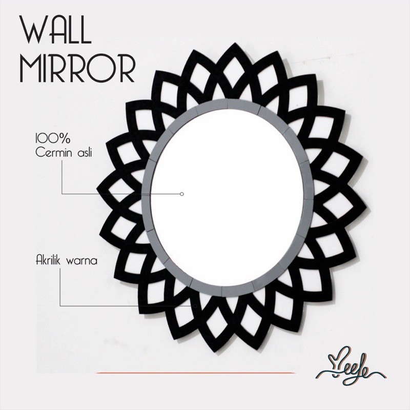 Wall mirror decor,Cermin dinding hias Stars