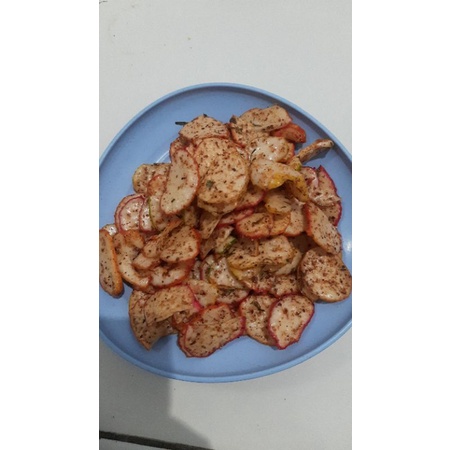 

seblak kering , krupuk bantat daun jeruk