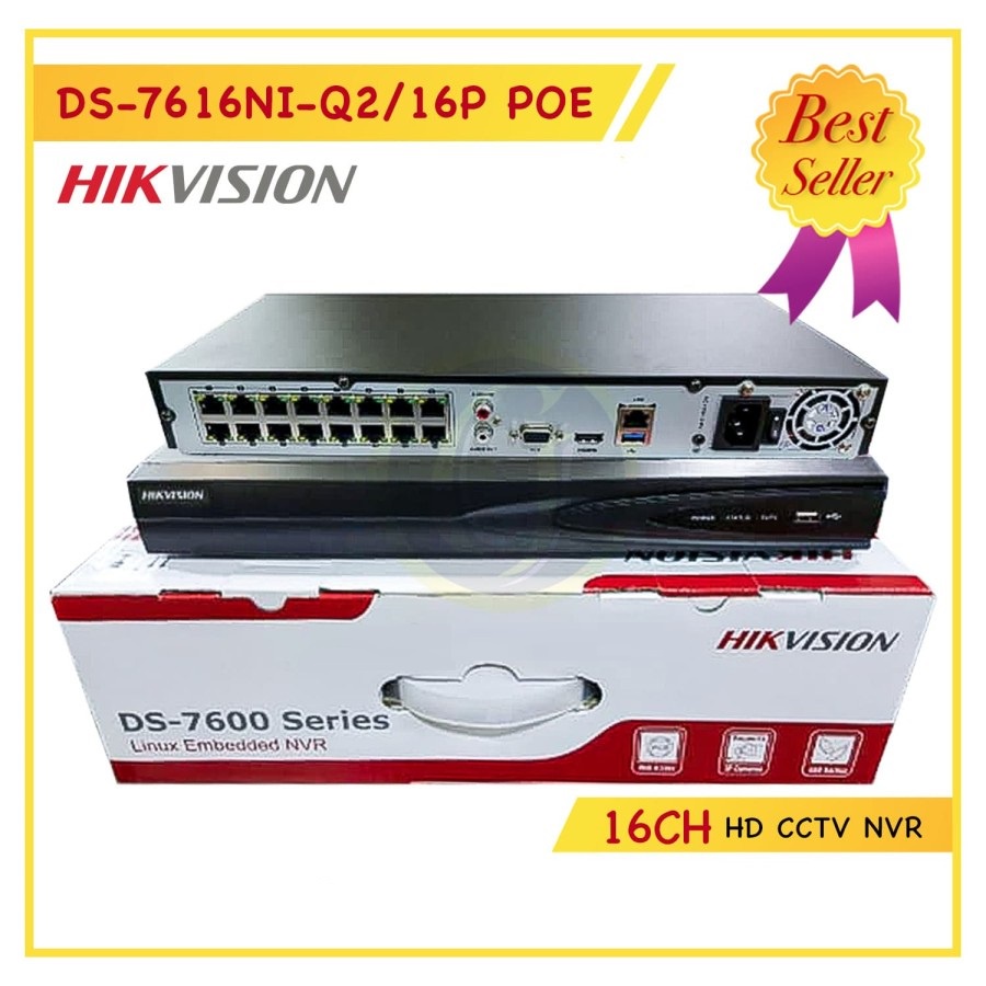 NVR HIKVISION DS-7616NI-Q2/16P 16 CH POE