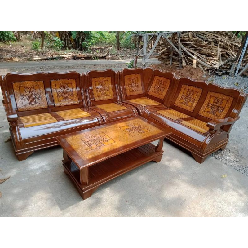 Kursi sudut tulang gajah / Kursi sudut tulang gajah kayu jati terlaris / kursi sudut jati furniture 