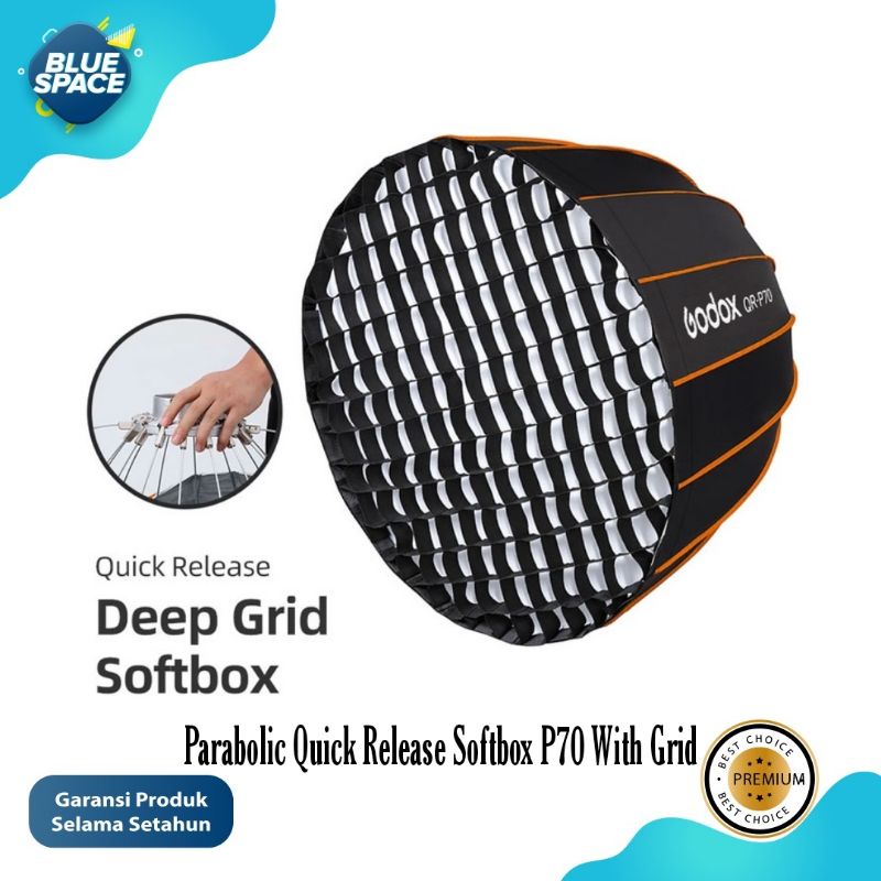 Godox QR P70 Parabolic Softbox With Grid - Godox Softbox QRP70 Grid