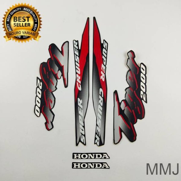 Sticker striping honda tiger 2000 lama hitam