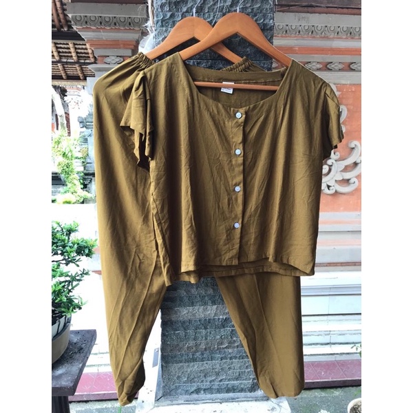 TERMURAH DI SHOPEE! SET CACA BUSUI-Olive polos