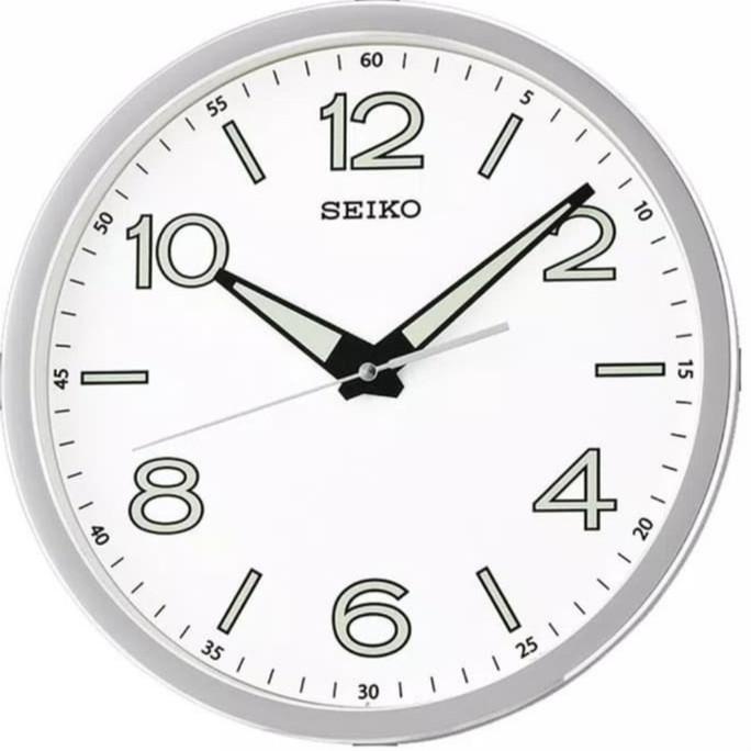 Jual Jam Dinding Seiko Japan Qxa679S Qxa679 White Chrome Original Diskon