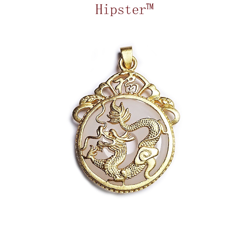 Retro Classic Graceful and Fashionable Auspicious Dragon Pendant Necklace