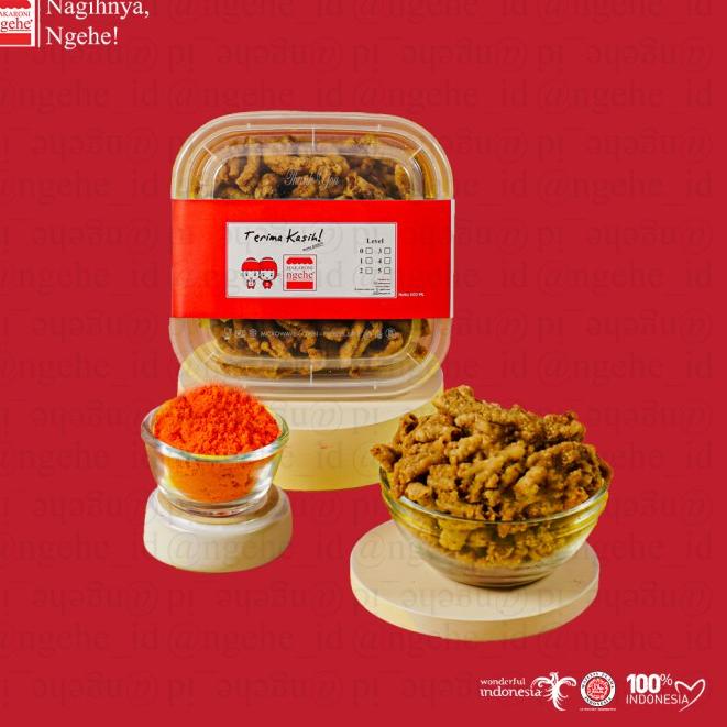 

b38; Makaroni Ngehe Usus Goreng Kemasan Toples Small