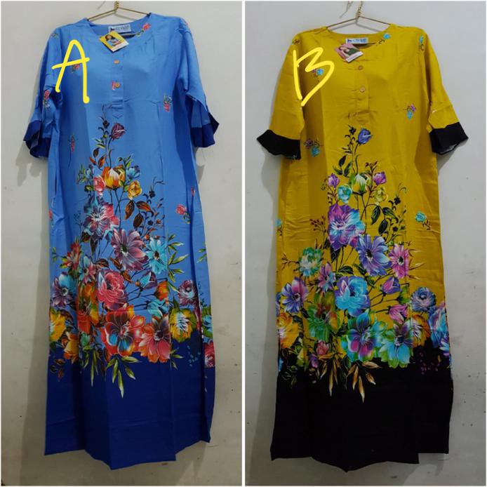 Daster Batik Kuda Mas Tangan Panjang Dan Tangan 3/4 Terompet