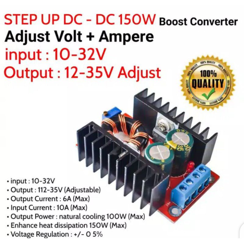 step up dc 150w