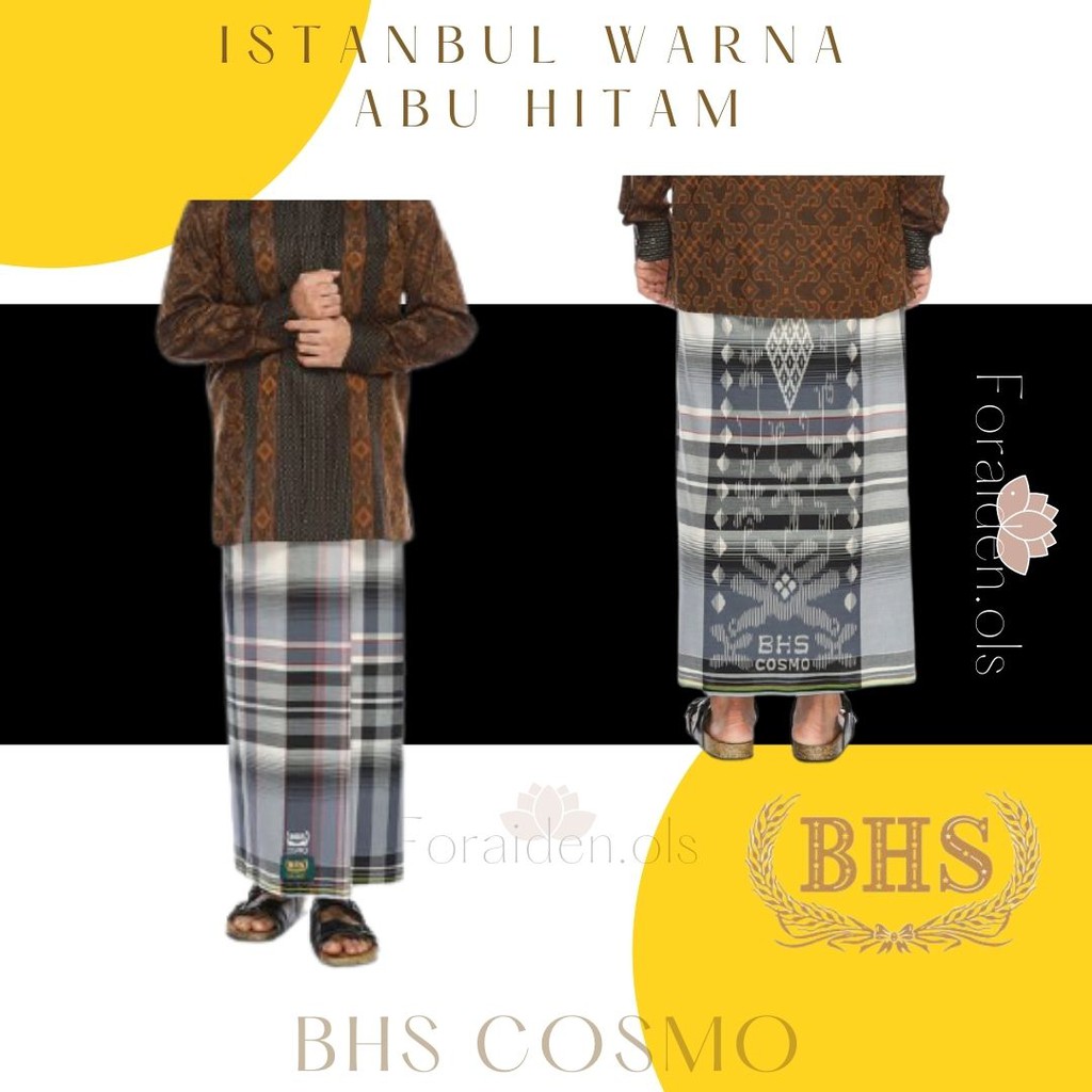 Sarung BHS Cosmo Istanbul Warna Abu Hitam