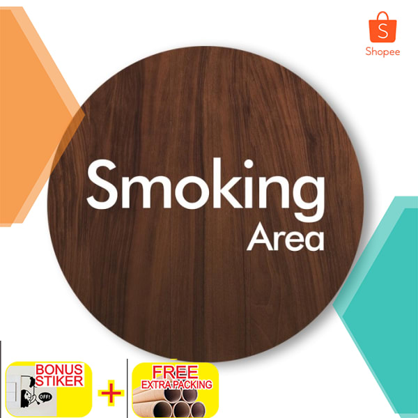 

smoking area sign - papan tanda area smoking Elegan