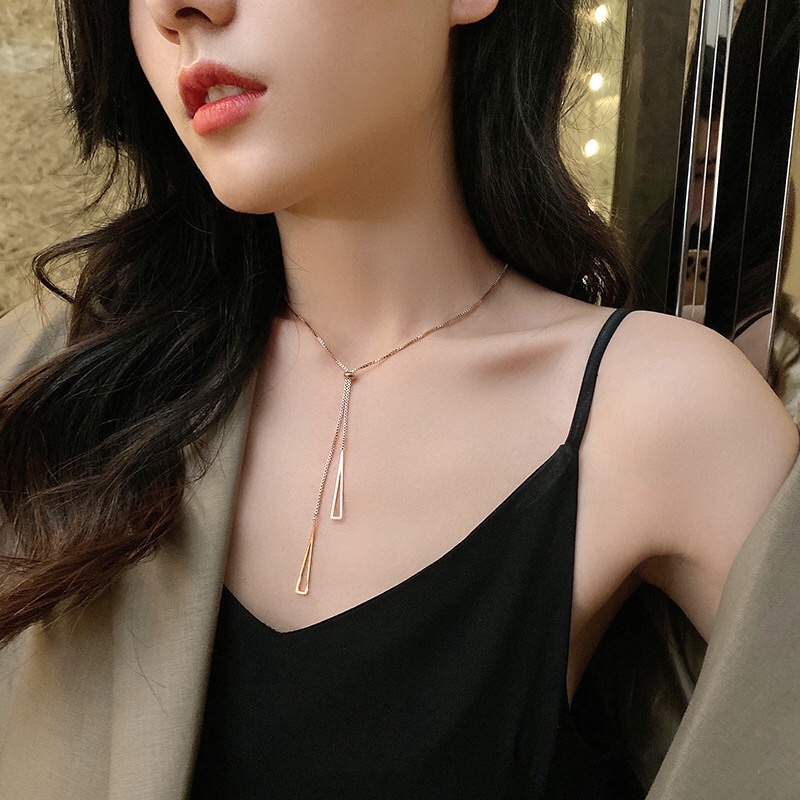 Kalung Titanium Serut Korea Fashion Trending Vintage Style