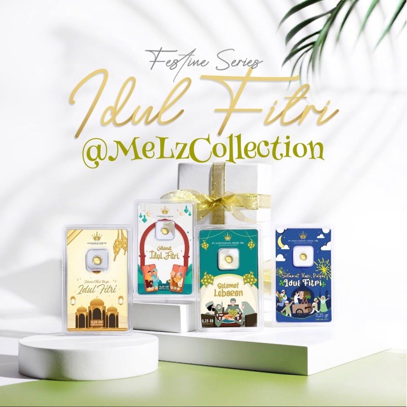 LM Logam Mulia Mini 0,1 Gram Idul Fitri/Birthday/Wedding/Congratulation/Baby Gift Series