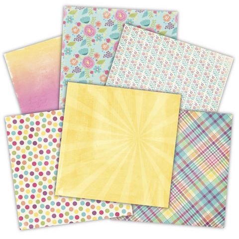 crapbooking Patterned Paper 6&quot;x6&quot; - Think Spring (24 sheets)