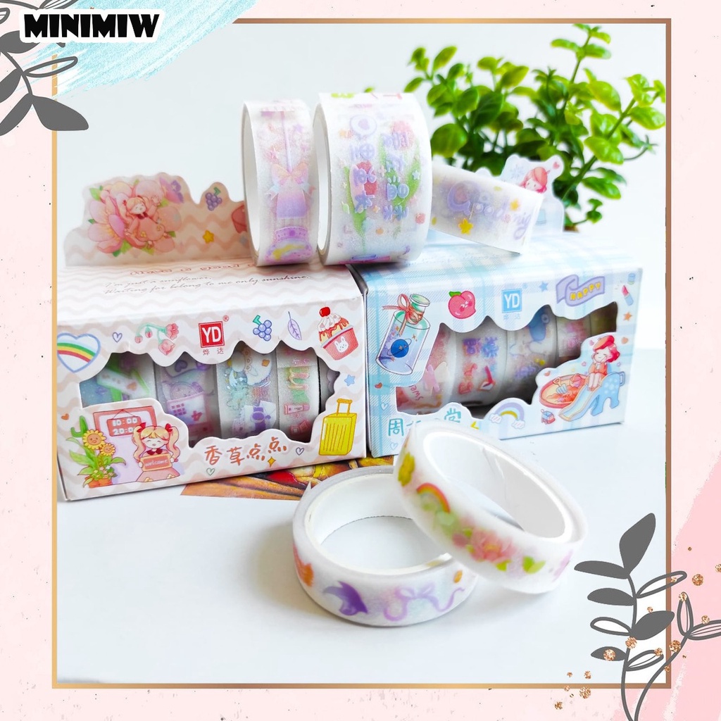 

SOLATIP WASHI TAPE ISI 5 PCS KODE YD-5RMS ALAT JURNALING ALAT SEKOLAH KARAKTER GAMBAR LUCU