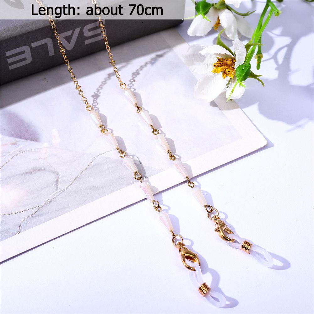 R-flower Glasses Chains Fashion Tali Kacamata Manik-Manik Kristal Logam