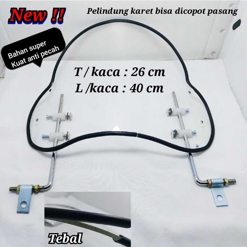 visor windshield penahan angin universal freego vario beat scoopy mio dan motor lannya