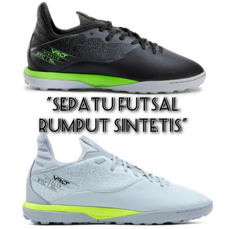 Sepatu Futsal Rumput Sintetis Dewasa - Black/White