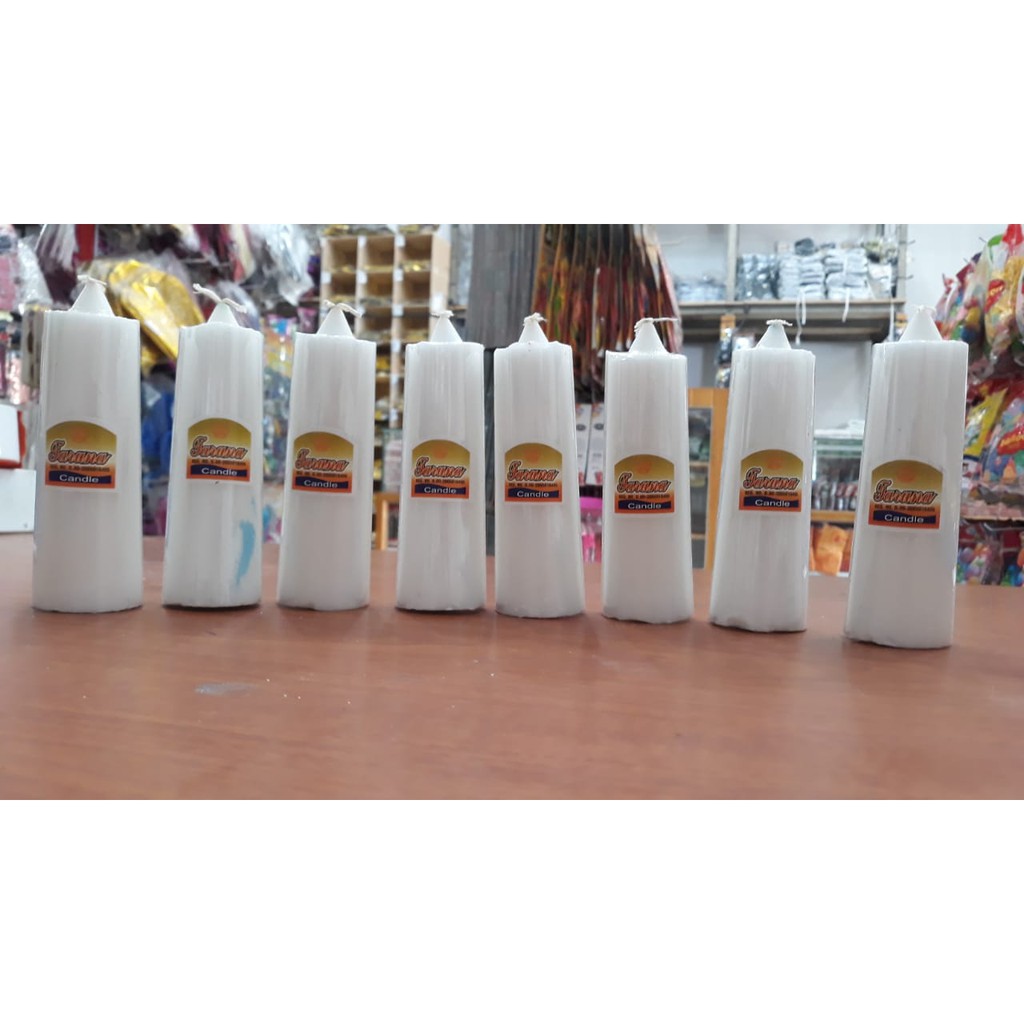 Lilin 4,5x13cm / Lilin TG Putih /Lilin jumbo  /Lilin sembahyang / Lilin Putih