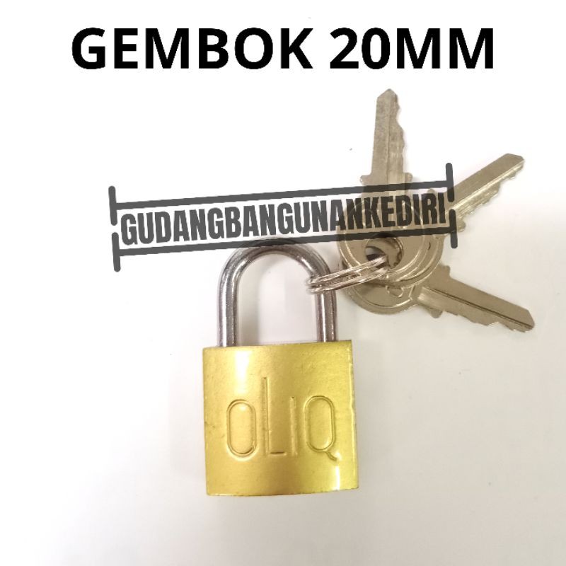 [PROMO] gembok kuning 20mm oliq 20 mm gembok koper kuning