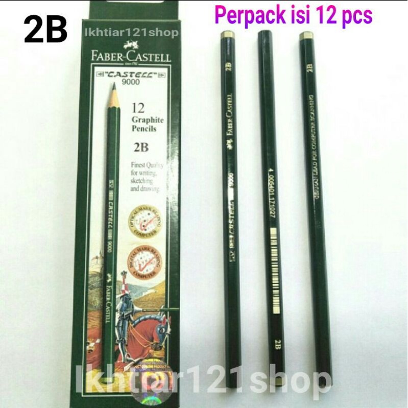 

1 Pack Pensil 2B Faber-Castell/Pencil 2B Faber-Castell isi 12 Pcs