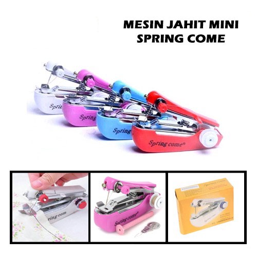 Mesin Jahit Mini Portable / Steples Mesin Jahit Tangan Manual / Spring Come Mini Sewing Kit Stapless / Souvenir Wedding Pernikahan Unik Lucu