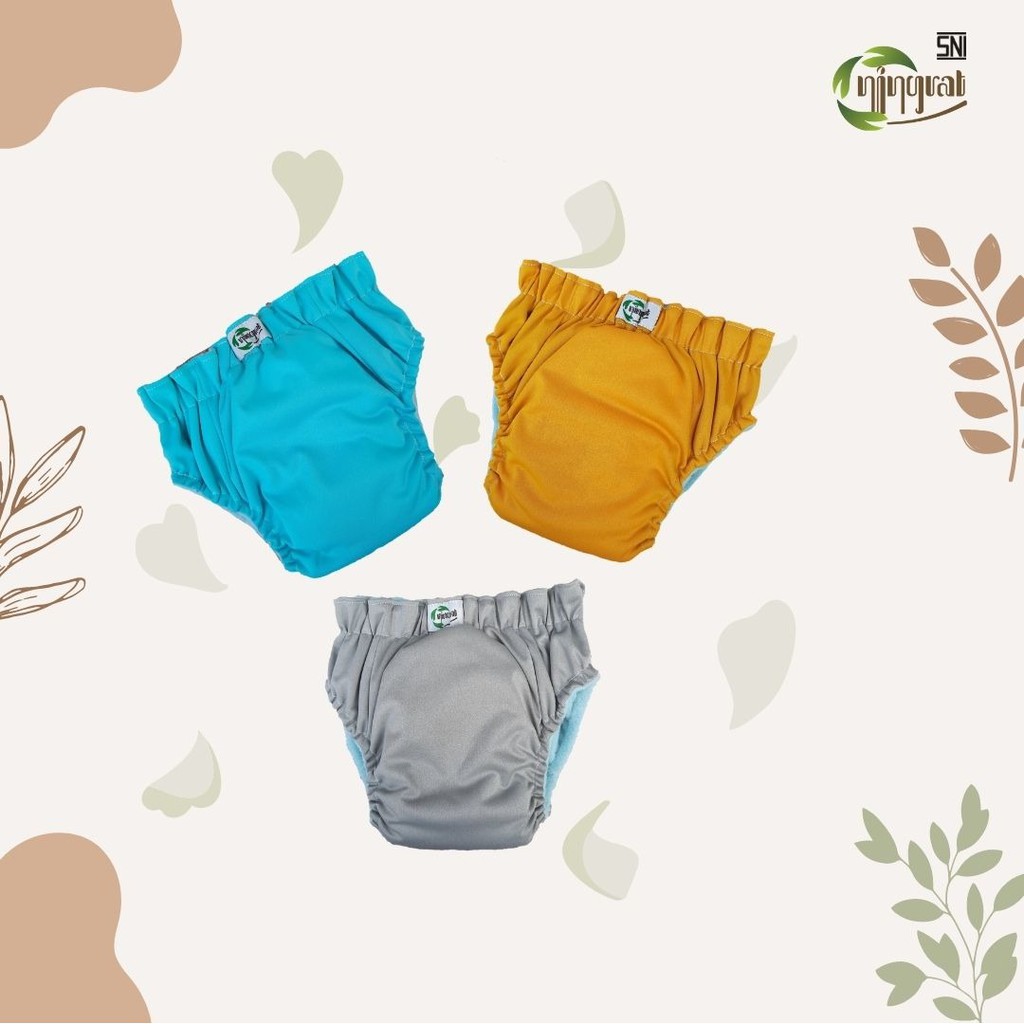 Ningrat Baby Cloth Diapers Clodi Pants AIO Polos Reguler Jumbo Popok Kain Bayi Modern Cuci Ulang Ramah Lingkungan