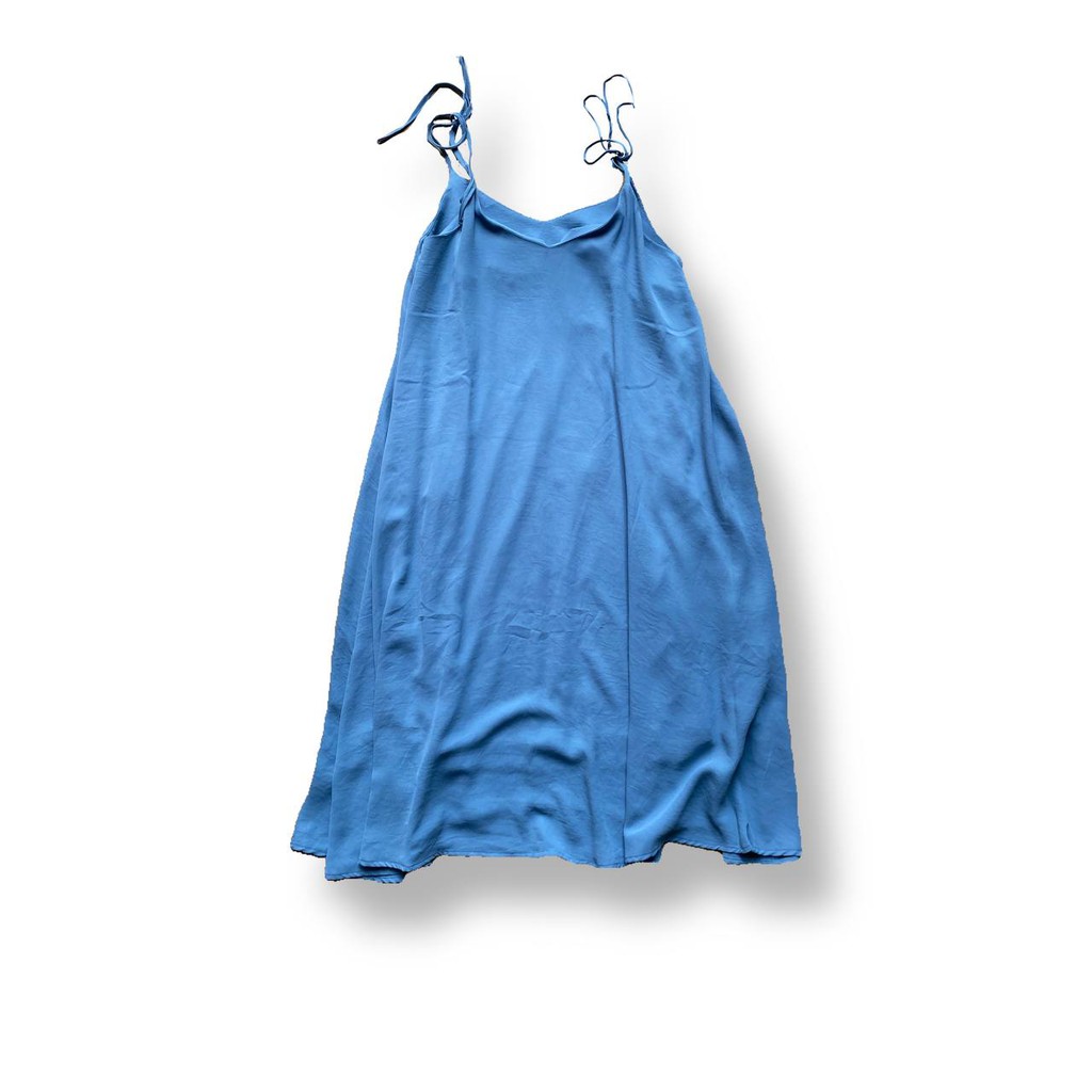 Dress Sifon Ray Beams Warna Biru Muda