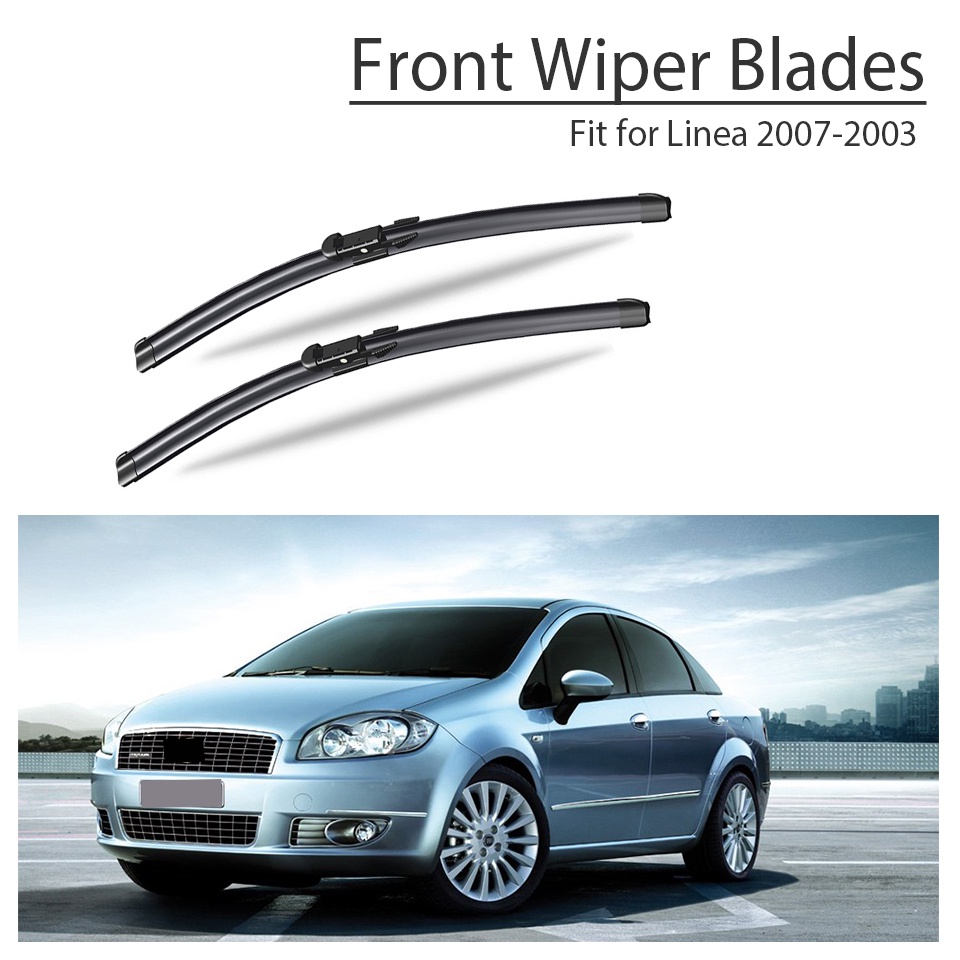 1 Set Karet Wiper Depan Mobil Untuk Fiat Linea 2007 2008 2009 2010 2011 2012 2013