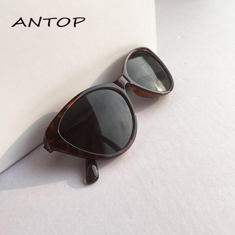 Kacamata Hitam Korea Wanita Kacamata Anti Radiasi Wanita Fashion Cat Eye leopard Sunglasses ANTOP