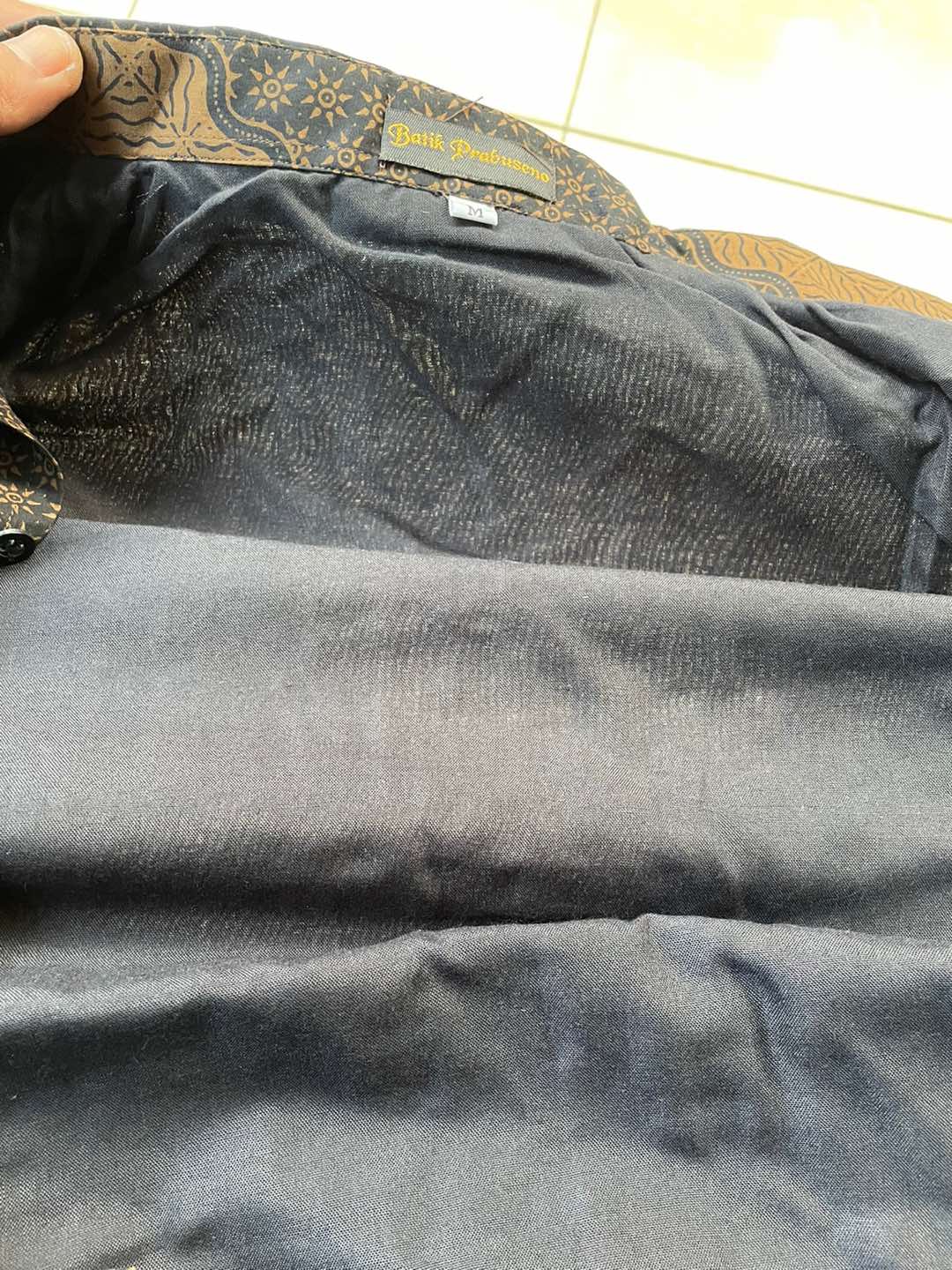 Paran Sogan Kemeja Batik Pria Lengan Panjang Slimfit Katun Printing Hem Baju Atasan Kantor Modern