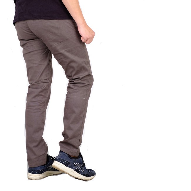  Celana  Panjang Skinny Cino Chino  Dark  Grey  Abu Tua Pria 