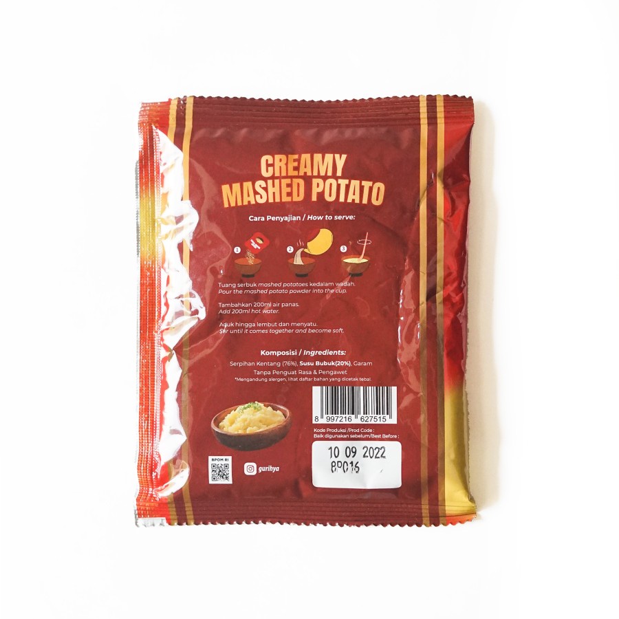 Gurih-ya Creamy Mashed Potato ( Bubur Kentang Instant ) 50g