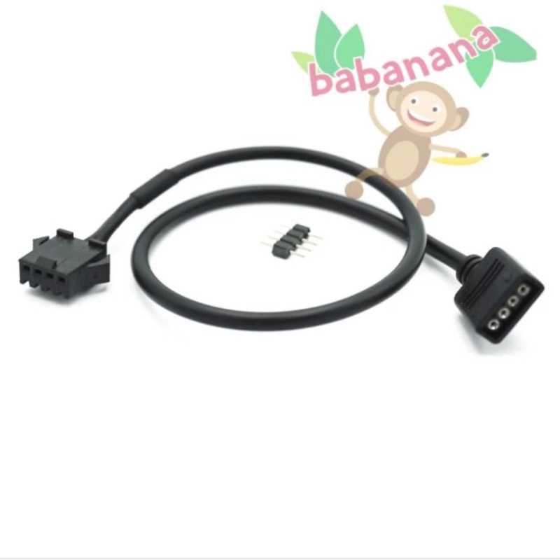 Kabel rgb to jst female 4 pin cable led fan converter adapter aura