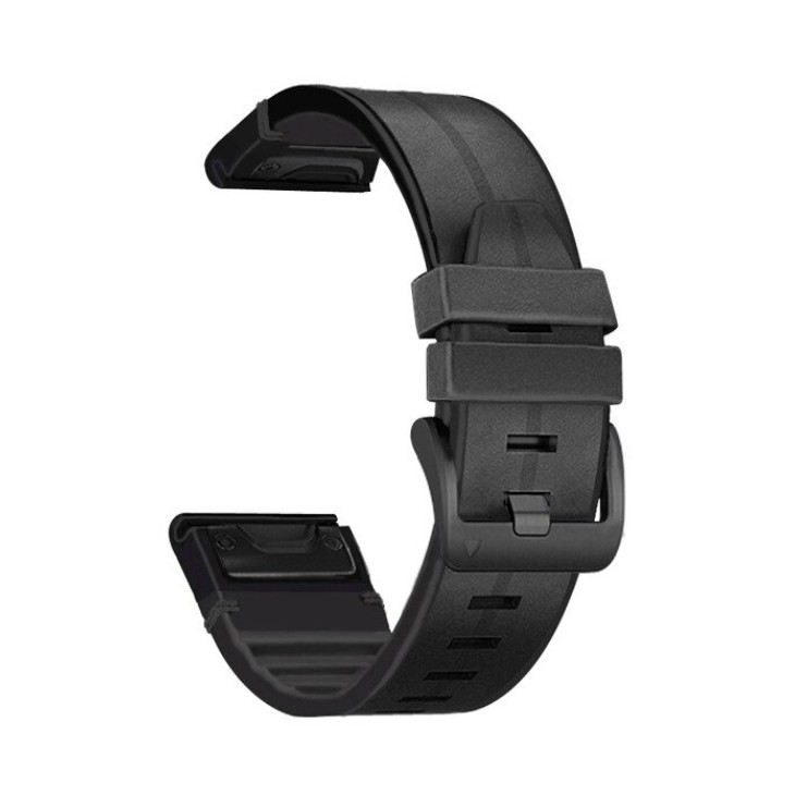 Tali Jam 22mm Quick Fit Watch Strap Garmin Fenix 6 Pro Solar Sapphire - Hybrid Leather