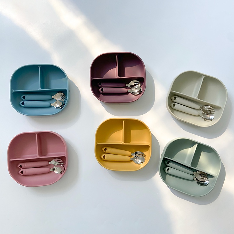 Auume - Silicone Suction Baby Plate Silikon Piring MPASI Bayi dan Anak