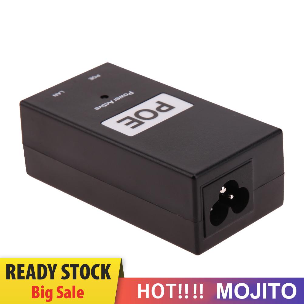 MOJITO 48V 0.5A 24W Desktop POE Power Injector Ethernet Adapter Surveillance CCTV